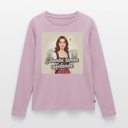 E Lambe, lambe, uffelambe – Alemannischer Geistesblitz | Frauen Premium Bio Langarmshirt - Altrosa