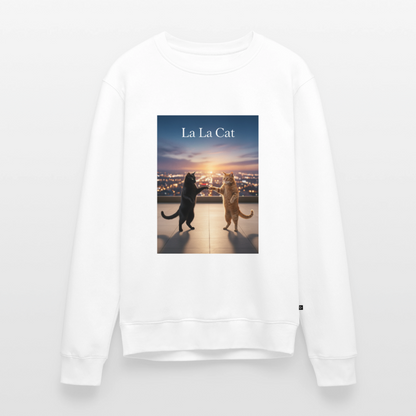 La La Cat – Tanz über den Dächern |  Männer Premium Pullover - Weiß