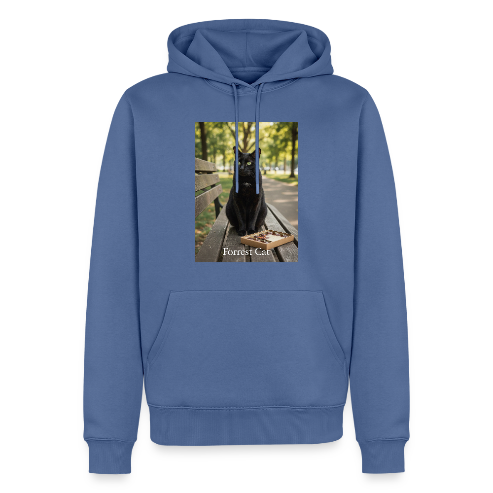 Forrest Cat – Krümel wartet | Männer Premium Hoodie - Taubenblau