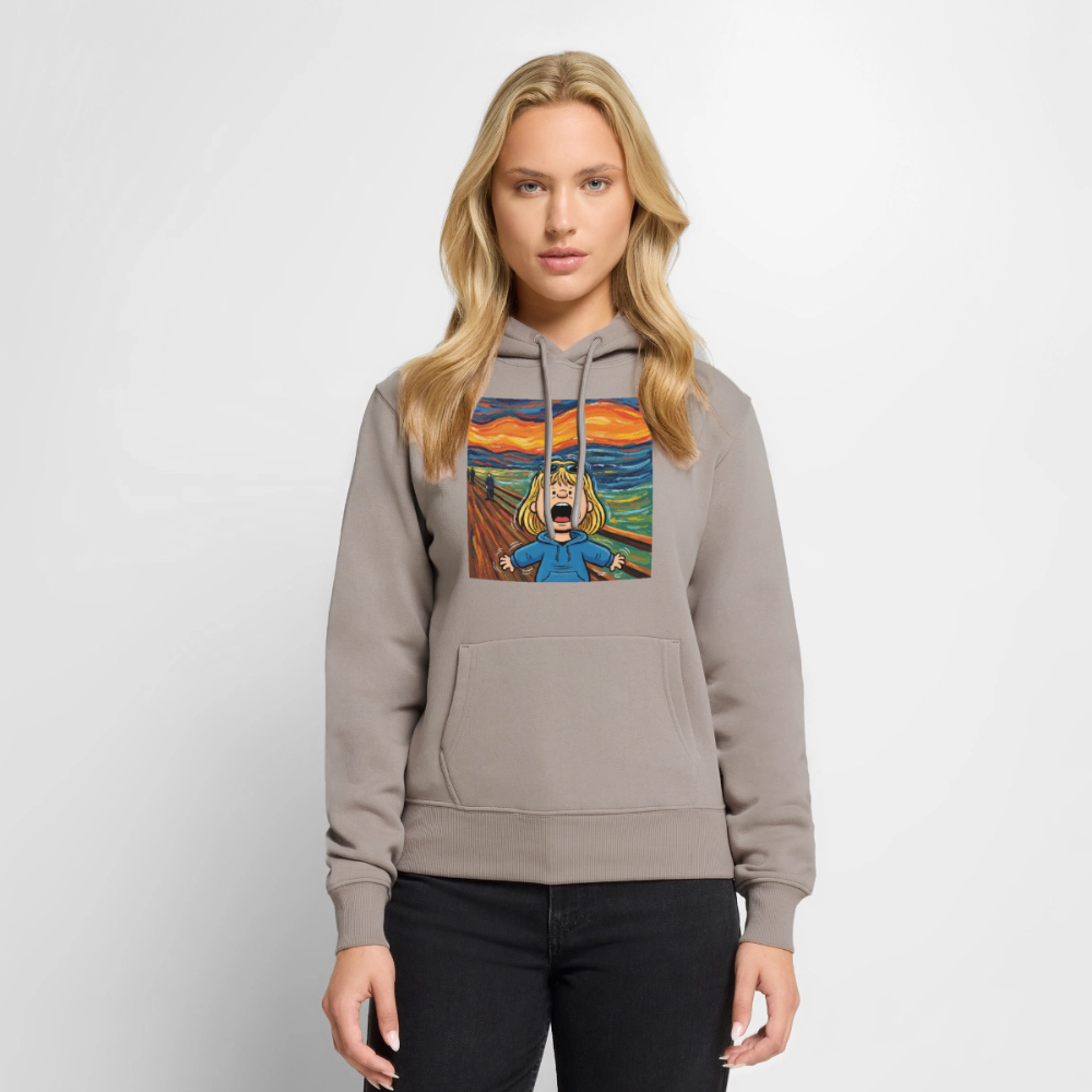 Der Schrei… manchmal bist du es selbst | Frauen Premium Hoodie - Taupe