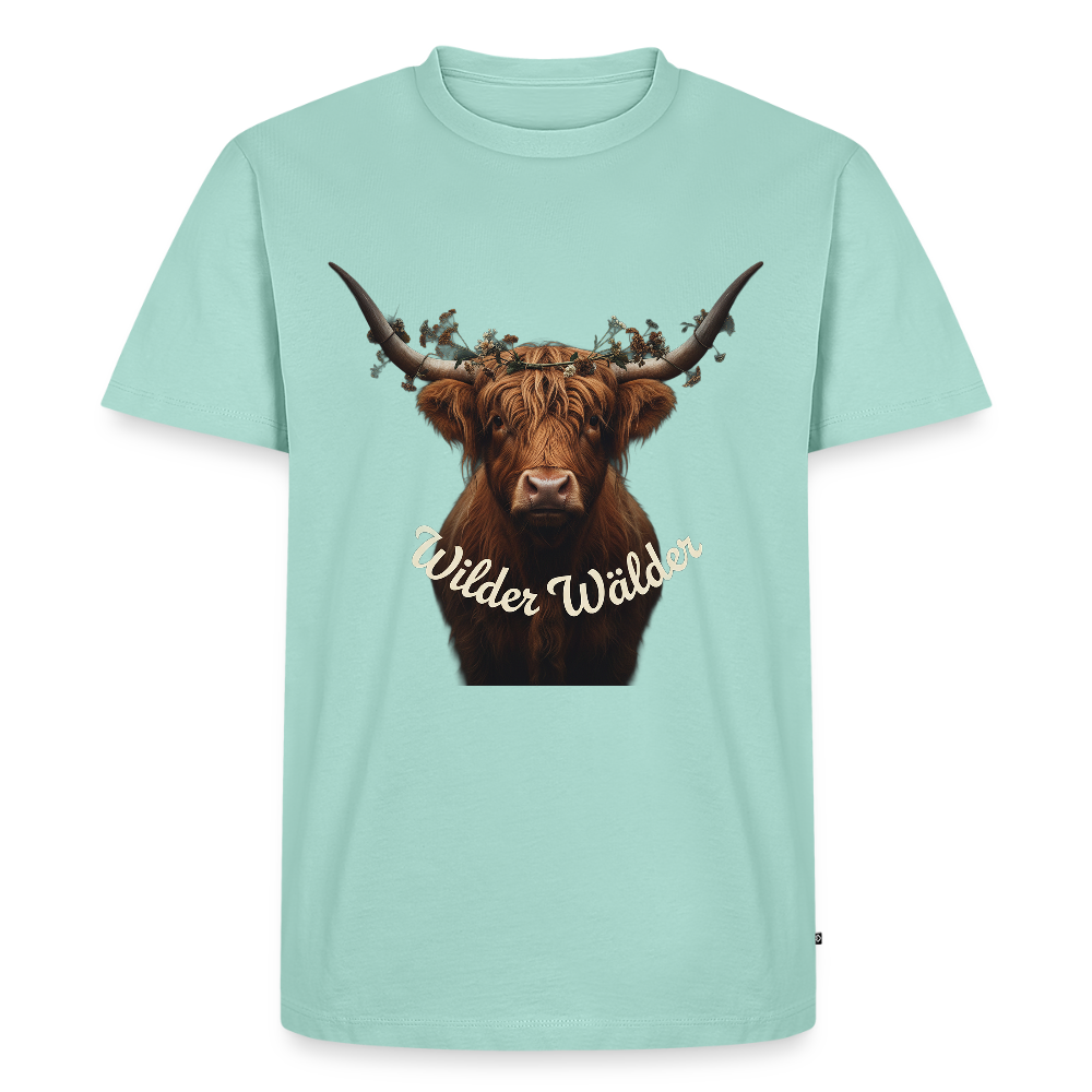 Wilder Wälder – Schwarzwald Highland Rind | Männer Premium T-Shirt - Mint 
