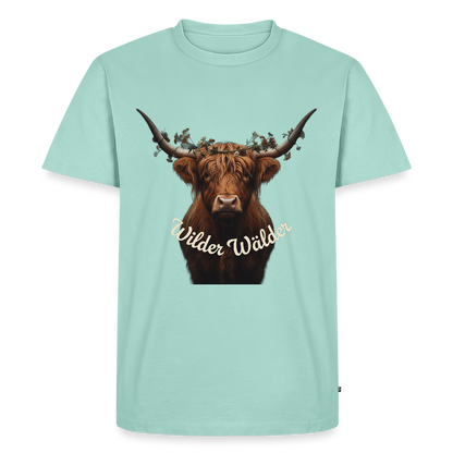Wilder Wälder – Schwarzwald Highland Rind | Männer Premium T-Shirt - Mint 