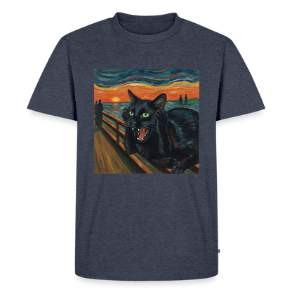 Der Schrei… aber die Katze hat’s zuerst gemerkt | Männer Premium T-Shirt - Jeansblau 