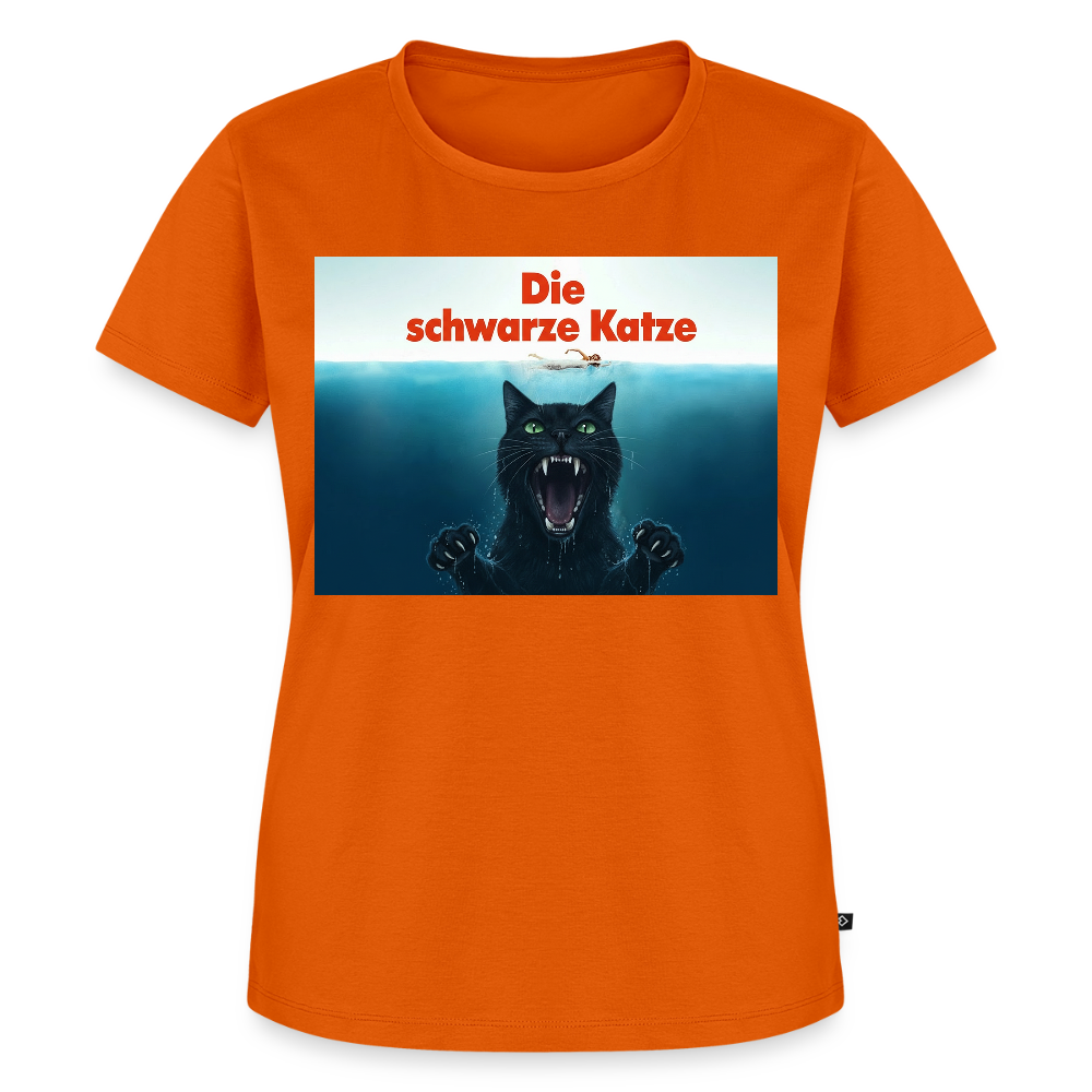 Die schwarze Katze – Krümel taucht auf | Frauen Premium T-Shirt - Orange 