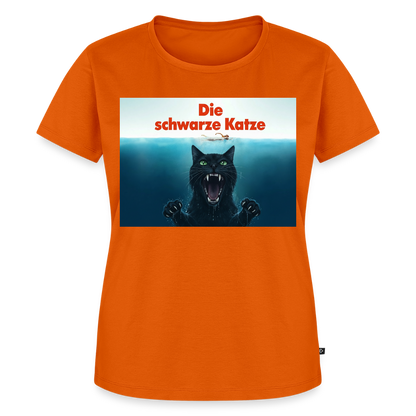 Die schwarze Katze – Krümel taucht auf | Frauen Premium T-Shirt - Orange 