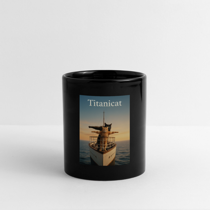 Titanicat – Ich bin der König der Kratzbäume | Tasse einfarbig - Schwarz