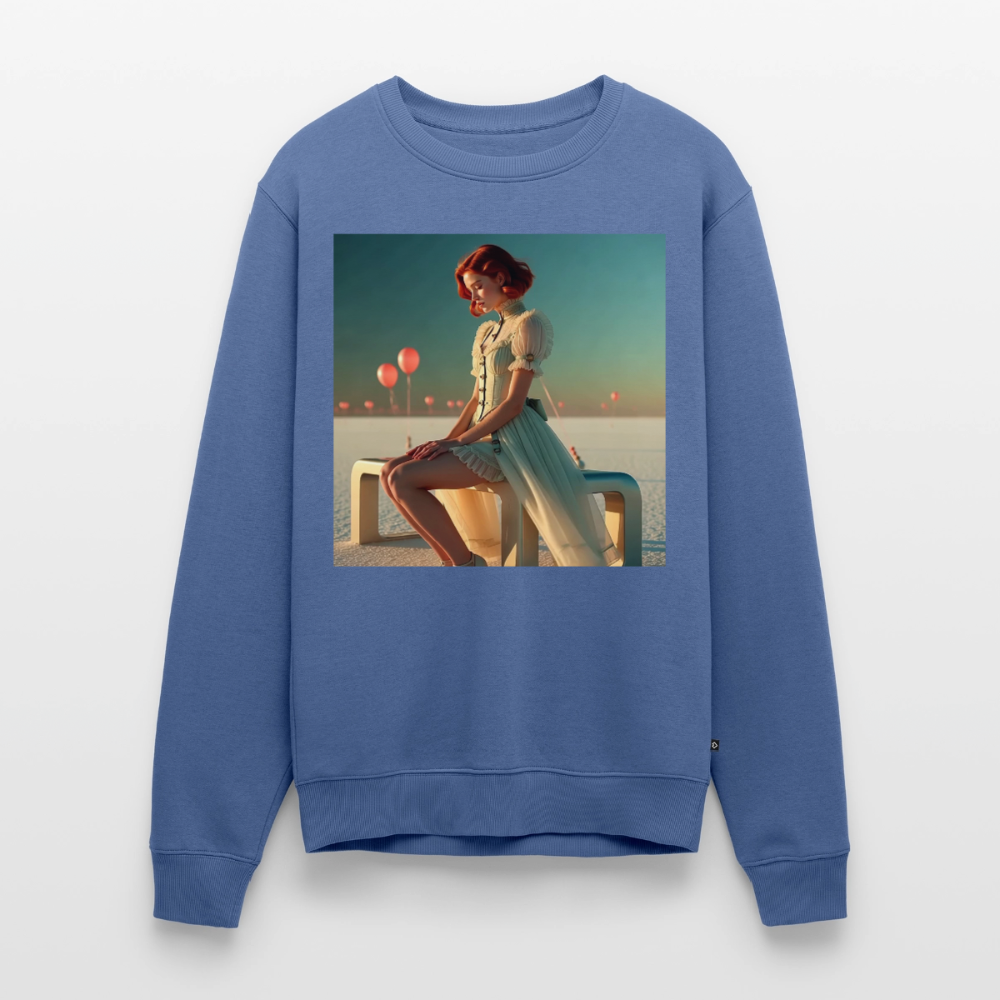 Leise Gedanken bei lauter Farben |  Männer Premium Pullover - Taubenblau