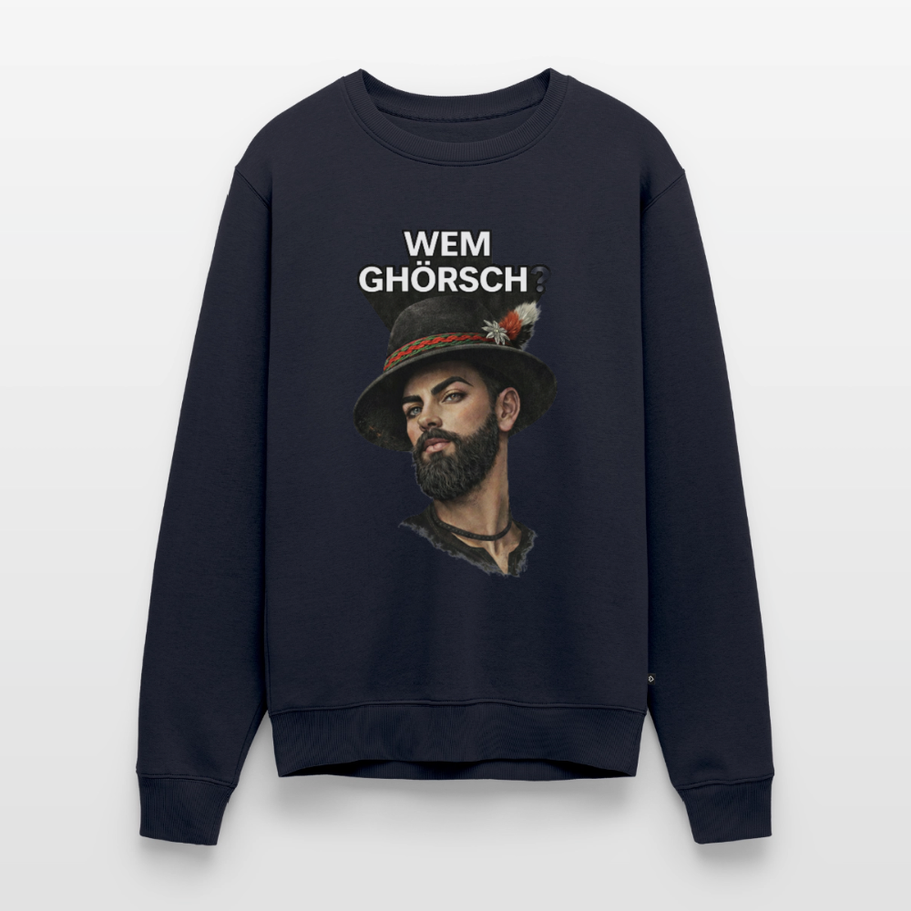Wem ghörsch? – Alemannische Klärung |  Männer Premium Pullover - Navy
