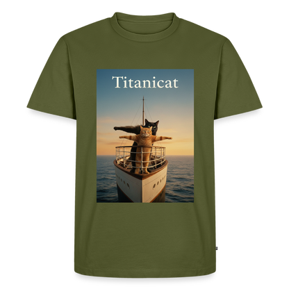 Titanicat – Ich bin der König der Kratzbäume | Männer Premium T-Shirt - Khaki
