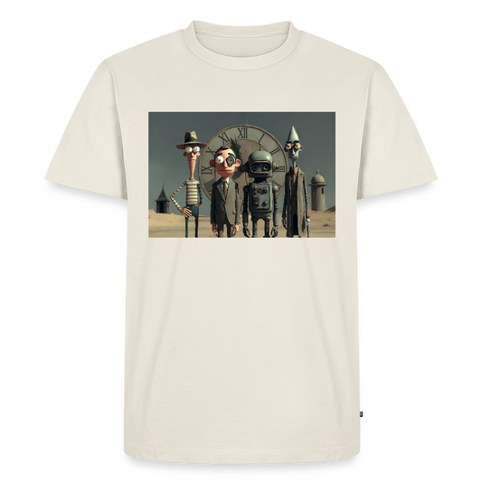 Pünktlich zu spät – Die seltsame Gesellschaft | Männer Premium T-Shirt - Naturweiß