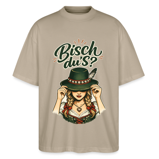Bisch du’s? – Der Blick sagt alles | Stanley/Stella Oversized Unisex Bio T-Shirt Blaster - Steingrau