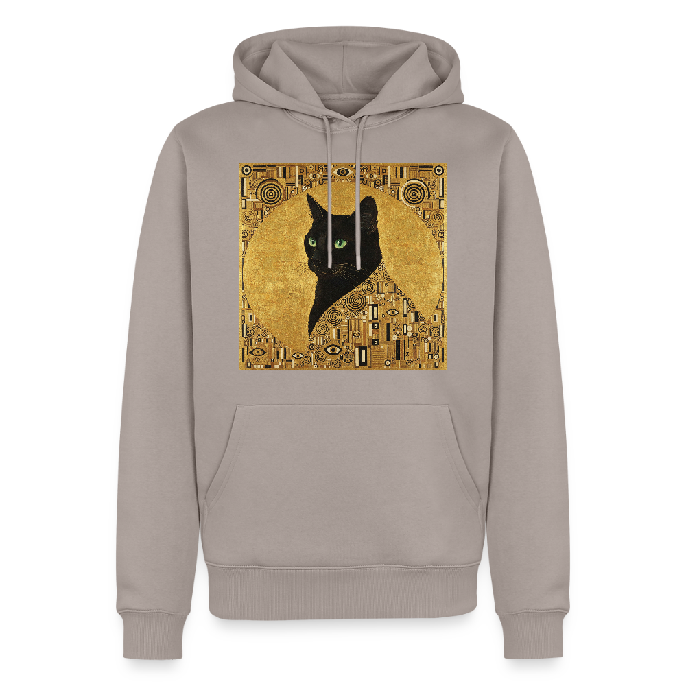 Adele… aber sie schnurrt – Goldene Katze à la Klimt | Männer Premium Hoodie - Taupe