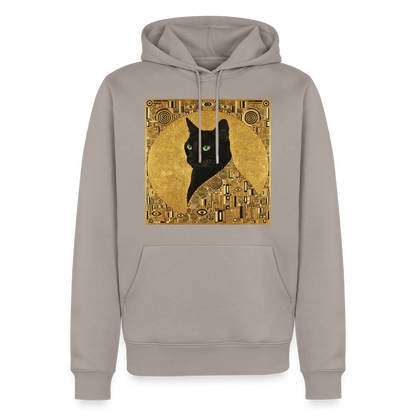 Adele… aber sie schnurrt – Goldene Katze à la Klimt | Männer Premium Hoodie - Taupe