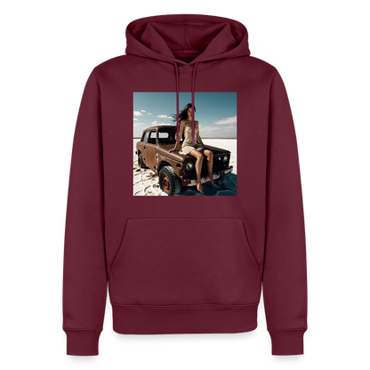 Warten auf irgendwas | Männer Premium Hoodie - Burgunderrot