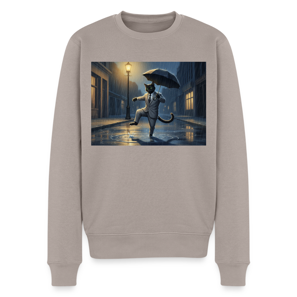 Krümel tanzt im Regen |  Männer Premium Pullover - Taupe