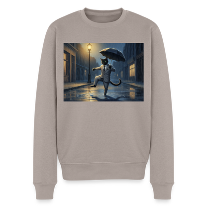 Krümel tanzt im Regen |  Männer Premium Pullover - Taupe