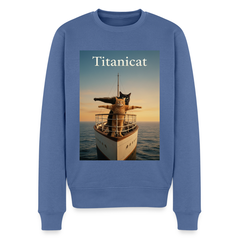 Titanicat – Ich bin der König der Kratzbäume |  Männer Premium Pullover - Taubenblau