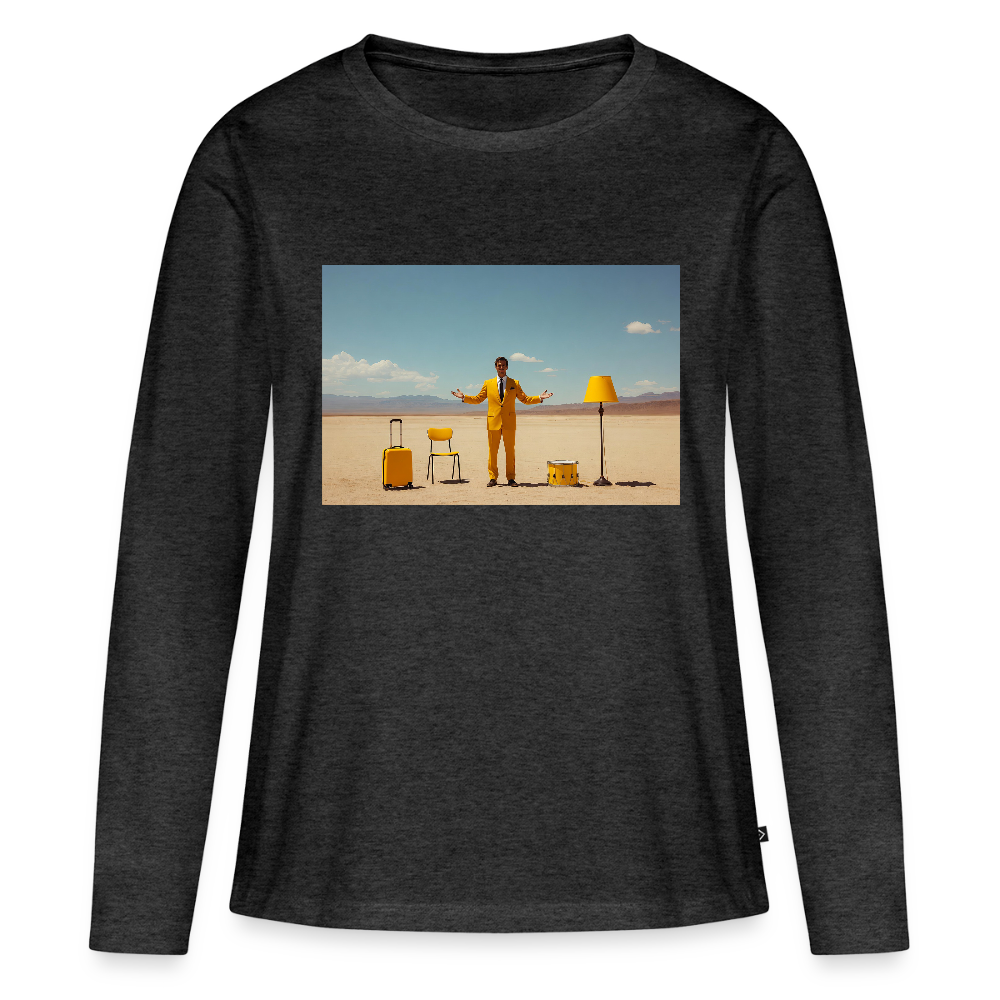Alles im Griff (theoretisch) | Frauen Premium Bio Langarmshirt - Anthrazit meliert