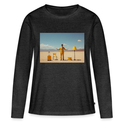 Alles im Griff (theoretisch) | Frauen Premium Bio Langarmshirt - Anthrazit meliert
