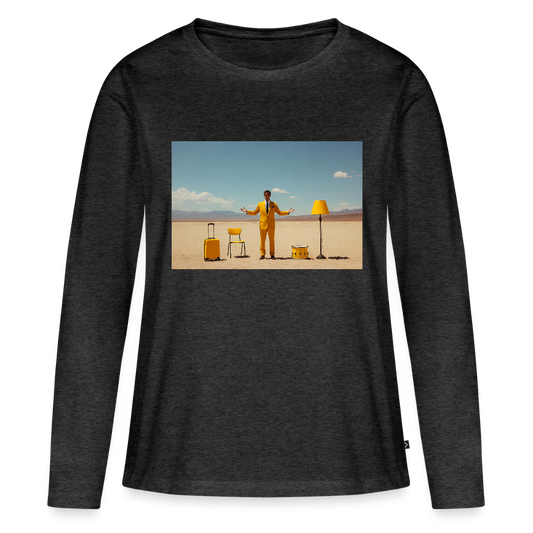 Alles im Griff (theoretisch) | Frauen Premium Bio Langarmshirt - Anthrazit meliert