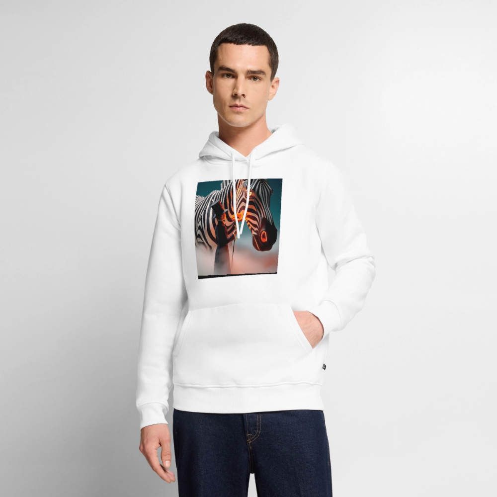 Blumen für ein Zebra | Männer Premium Hoodie - Weiß
