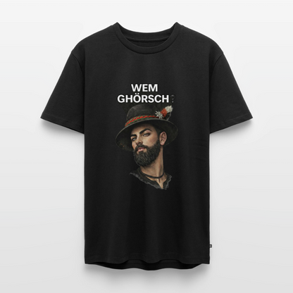 Wem ghörsch? – Alemannische Klärung | Männer Premium T-Shirt - Schwarz