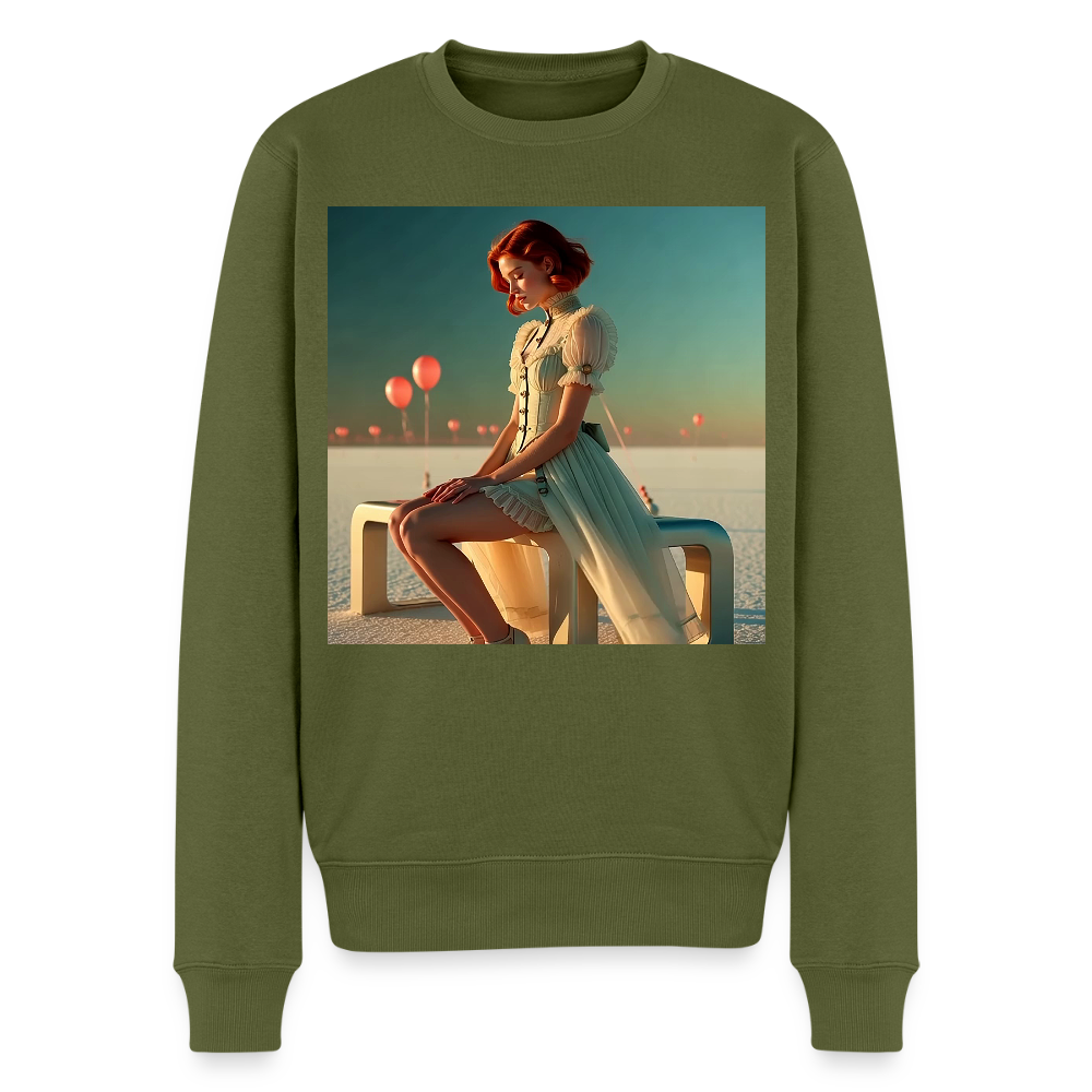 Leise Gedanken bei lauter Farben |  Männer Premium Pullover - Khaki