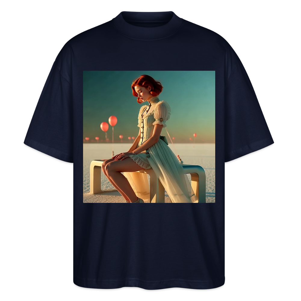 Leise Gedanken bei lauter Farben | Stanley/Stella Oversized Unisex Bio T-Shirt Blaster - Navy