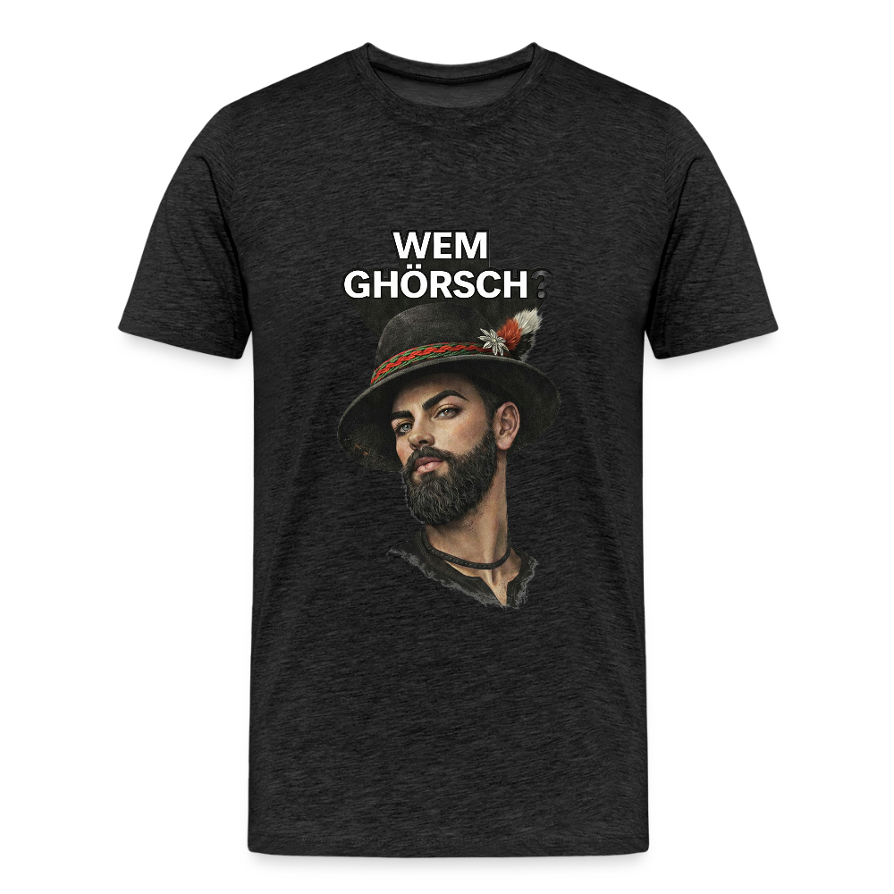 Wem ghörsch? – Alemannische Klärung | Männer Premium T-Shirt - Anthrazit