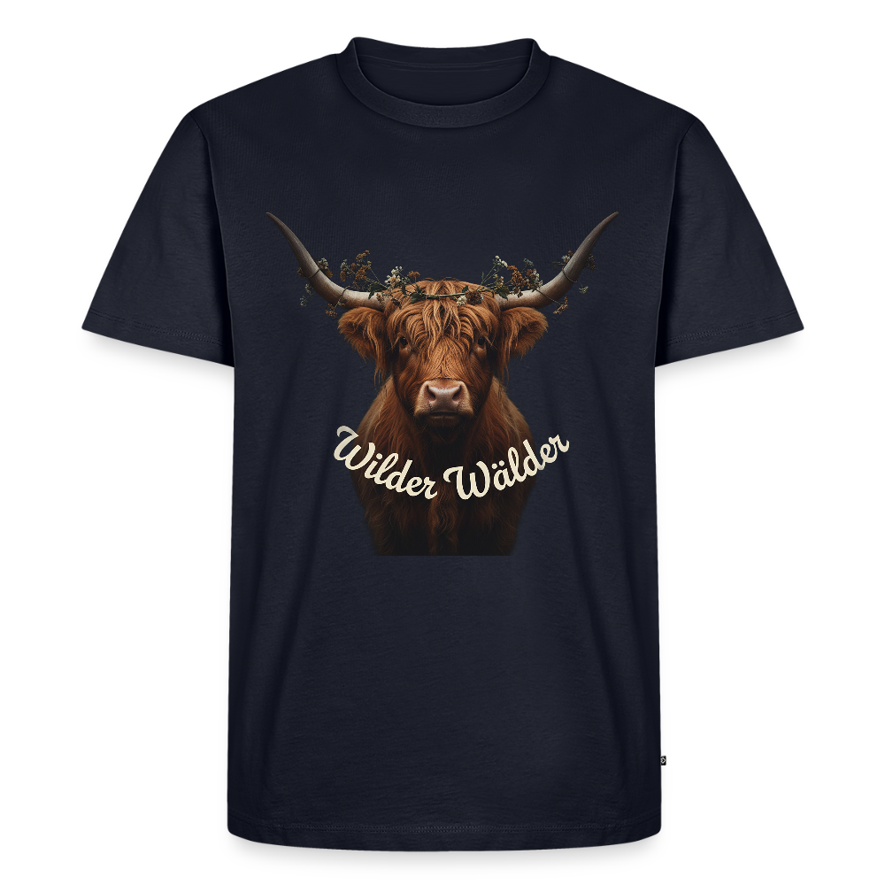 Wilder Wälder – Schwarzwald Highland Rind | Männer Premium T-Shirt - Navy