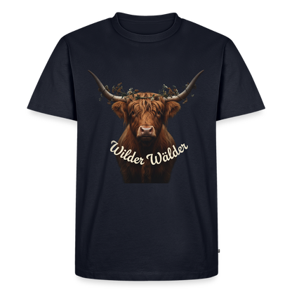 Wilder Wälder – Schwarzwald Highland Rind | Männer Premium T-Shirt - Navy