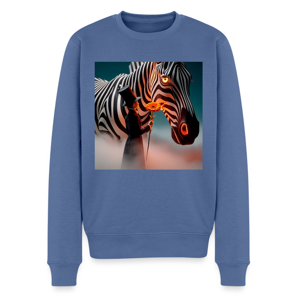 Blumen für ein Zebra |  Männer Premium Pullover - Taubenblau