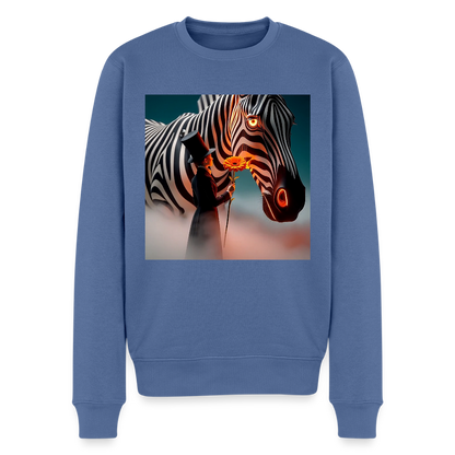 Blumen für ein Zebra |  Männer Premium Pullover - Taubenblau