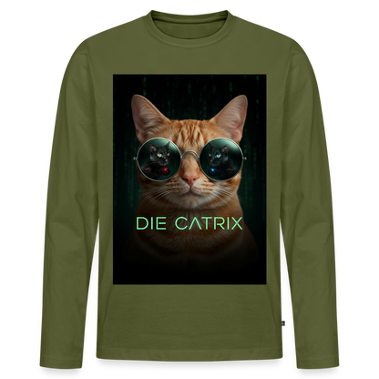 Die Catrix – Krümel erwacht | Männer Premium Bio Langarmshirt - Khaki