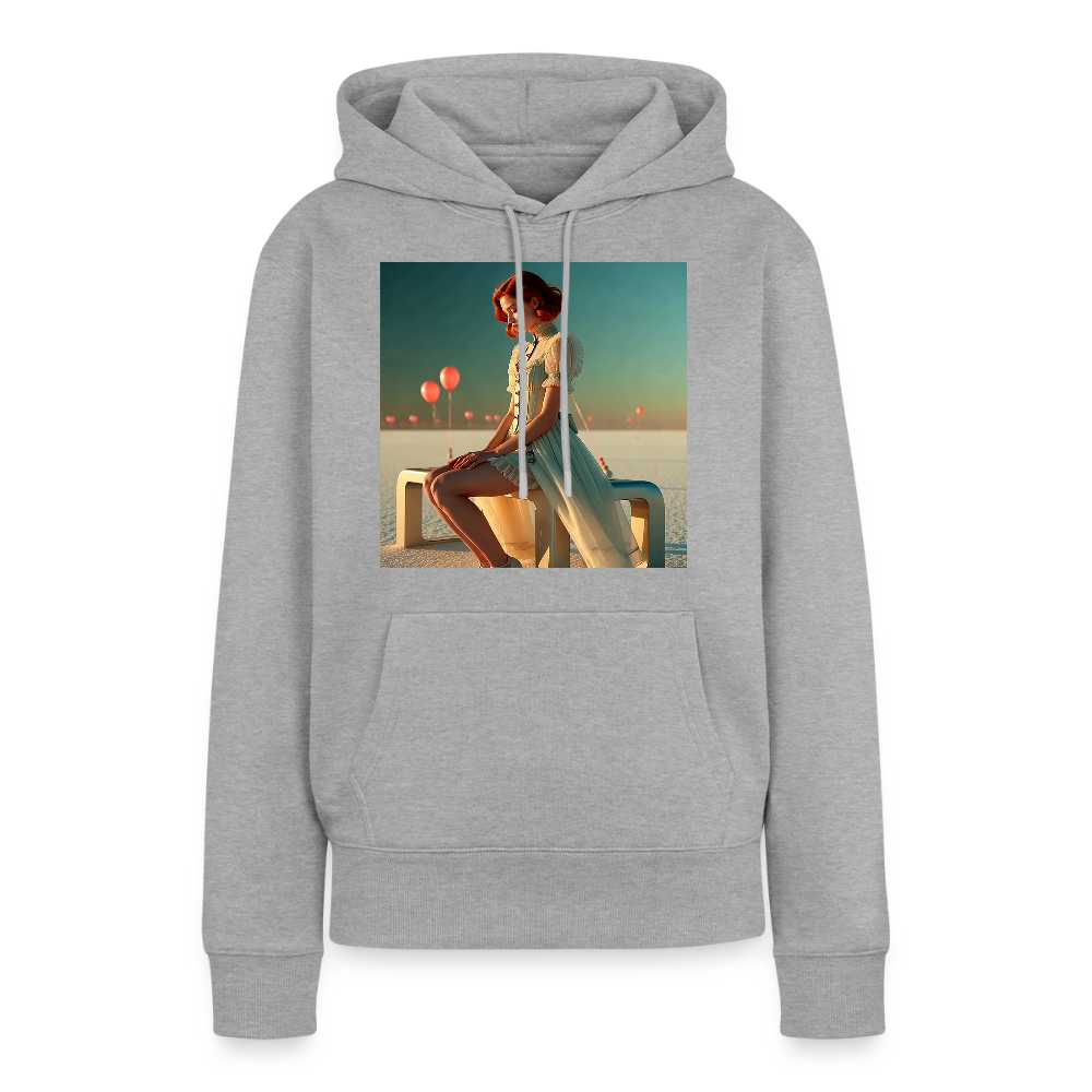Leise Gedanken bei lauter Farben | Frauen Premium Hoodie - Grau meliert