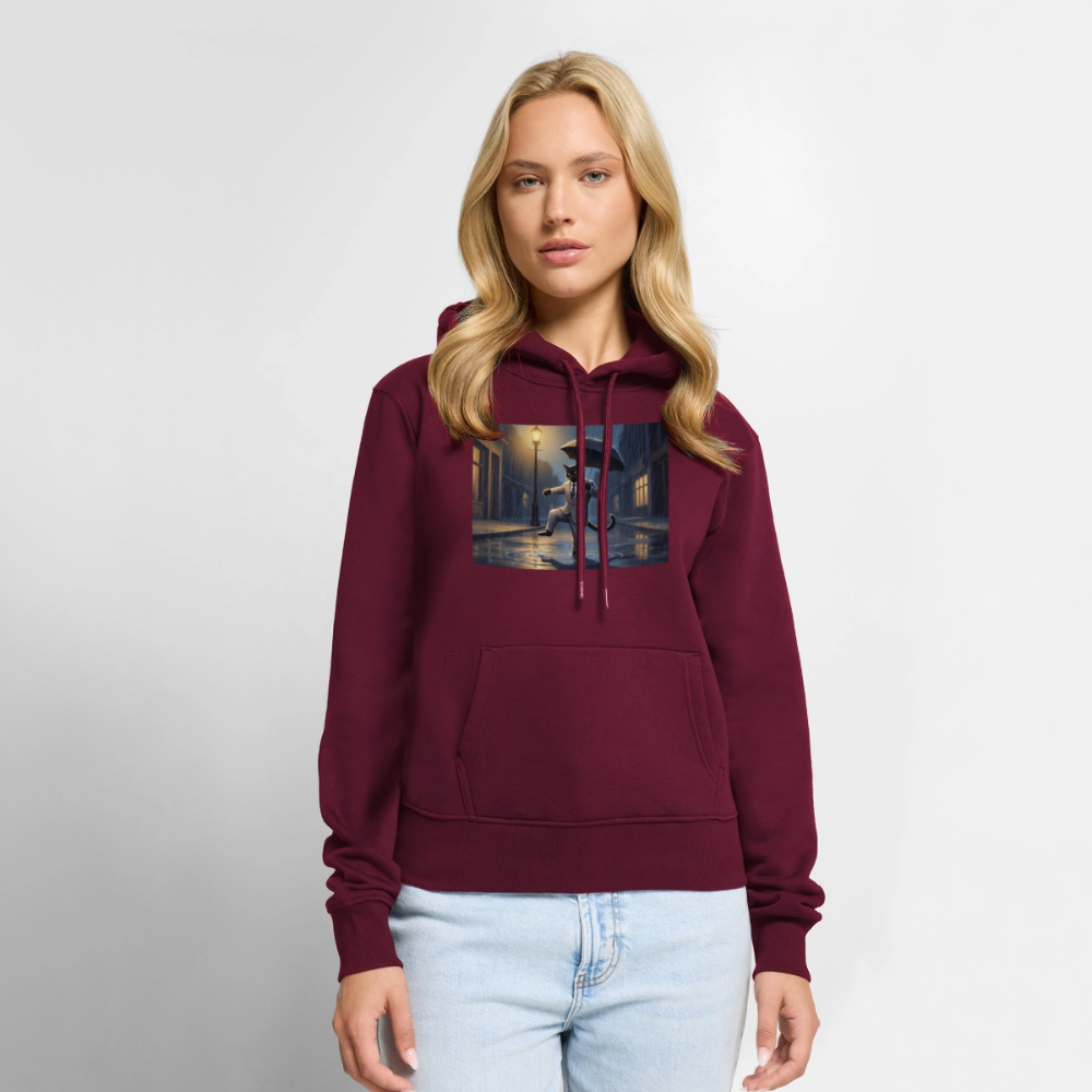 Krümel tanzt im Regen | Frauen Premium Hoodie - Burgunderrot
