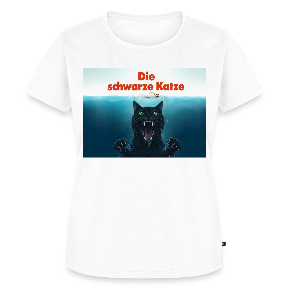 Die schwarze Katze – Krümel taucht auf | Frauen Premium T-Shirt - Weiß