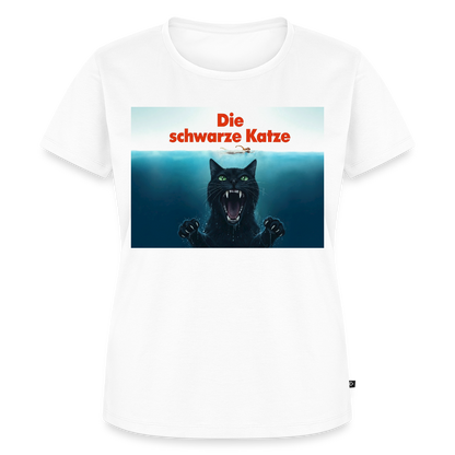 Die schwarze Katze – Krümel taucht auf | Frauen Premium T-Shirt - Weiß