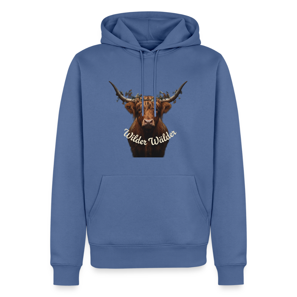 Wilder Wälder – Schwarzwald Highland Rind | Männer Premium Hoodie - Taubenblau