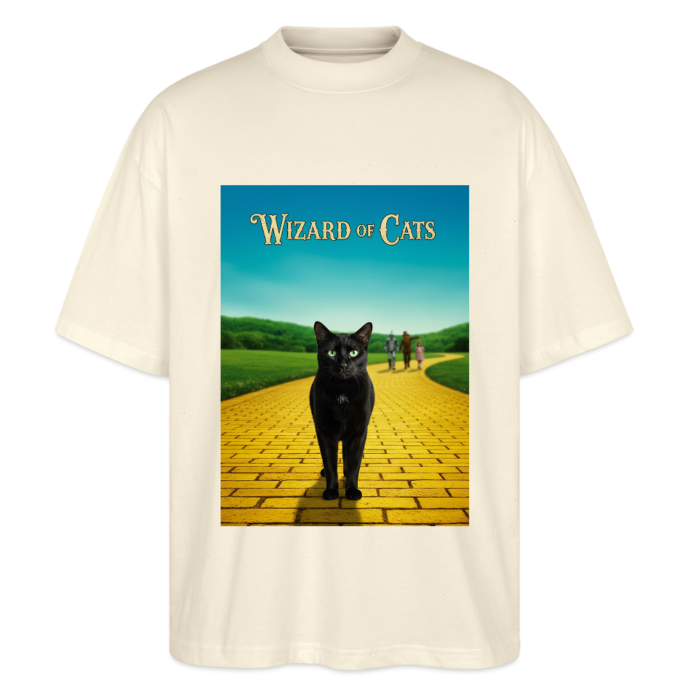 Wizard of Cats – Der gelbe Weg gehört Krümel | Stanley/Stella Oversized Unisex Bio T-Shirt Blaster - Natur