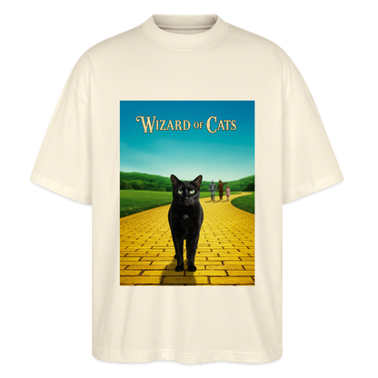 Wizard of Cats – Der gelbe Weg gehört Krümel | Stanley/Stella Oversized Unisex Bio T-Shirt Blaster - Natur