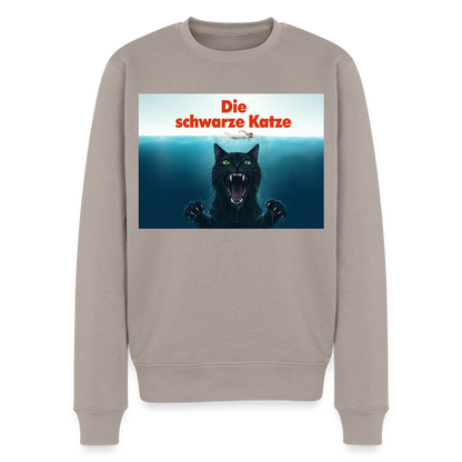 Die schwarze Katze - Krümel taucht auf |  Männer Premium Pullover - Taupe