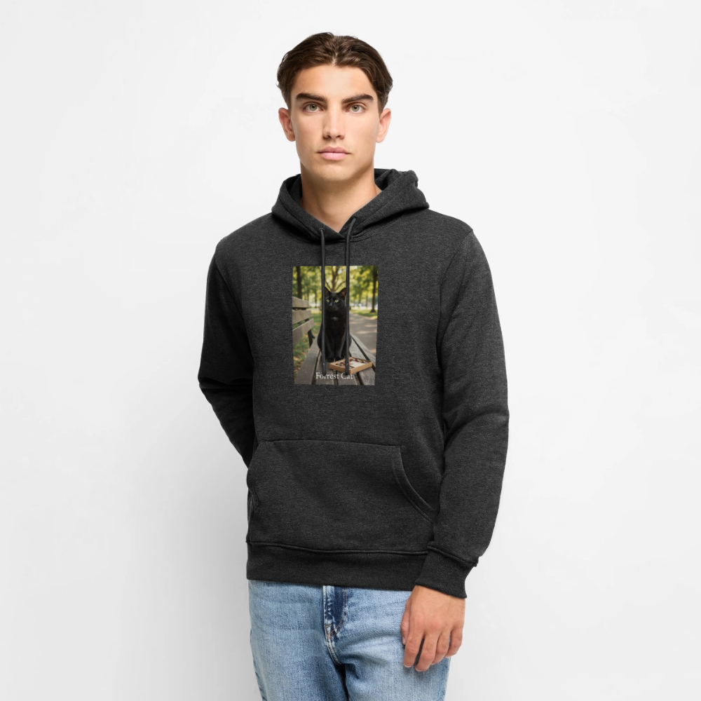 Forrest Cat – Krümel wartet | Männer Premium Hoodie - Anthrazit meliert