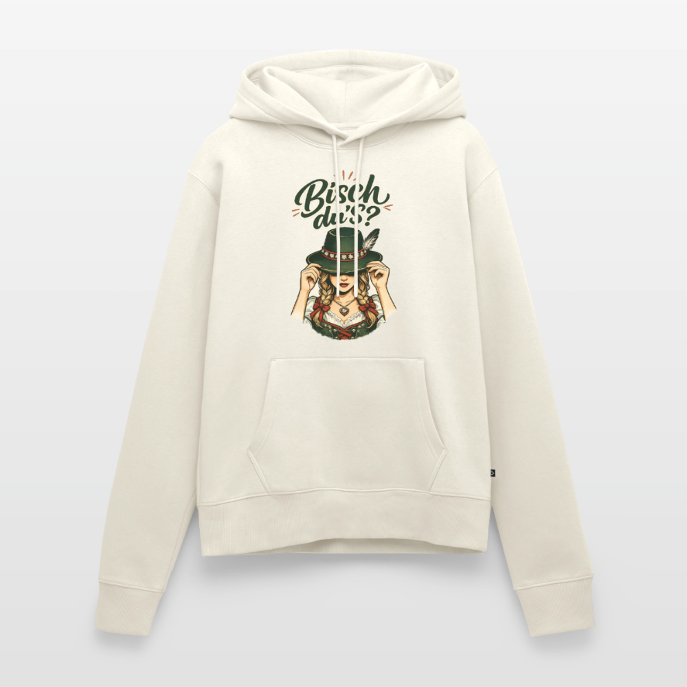 Bisch du’s? – Der Blick sagt alles | Frauen Premium Hoodie - Naturweiß