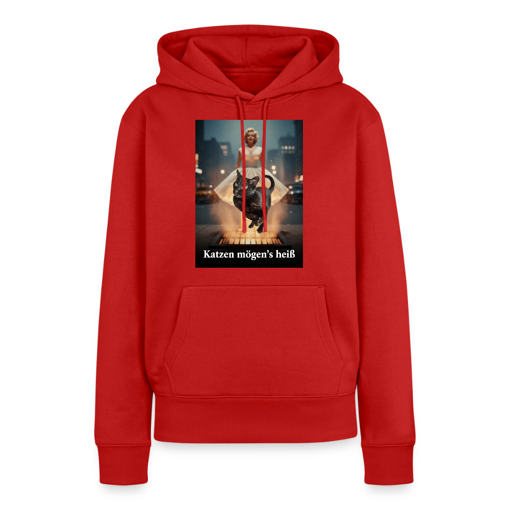 Katzen mögen’s heiß | Frauen Premium Hoodie - Rot