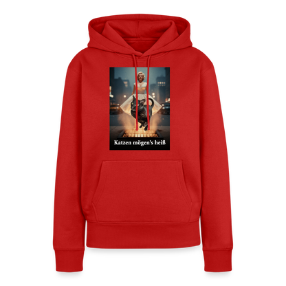 Katzen mögen’s heiß | Frauen Premium Hoodie - Rot