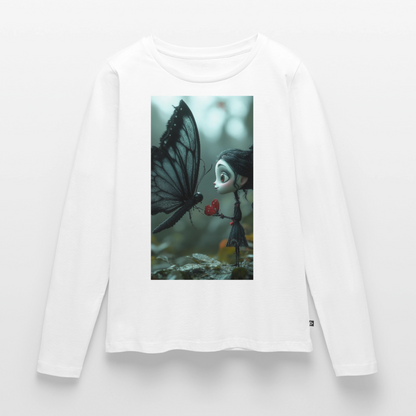 Mut für einen Moment | Frauen Premium Bio Langarmshirt - Weiß