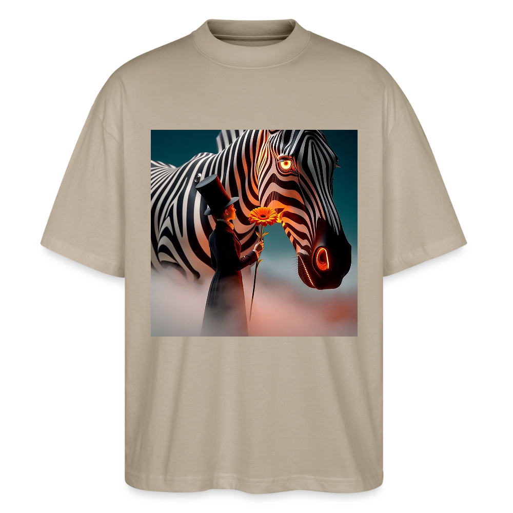Blumen für ein Zebra | Stanley/Stella Oversized Unisex Bio T-Shirt Blaster - Steingrau