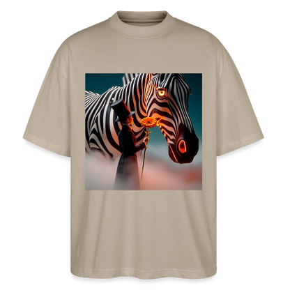 Blumen für ein Zebra | Stanley/Stella Oversized Unisex Bio T-Shirt Blaster - Steingrau