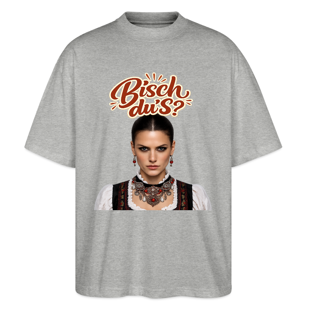 Schwarzwaldstolz – Sie weiß, wer sie isch | Stanley/Stella Oversized Unisex Bio T-Shirt Blaster - Grau meliert